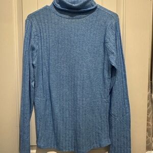 Zenana Outfitters Light Blue Knit Turtleneck